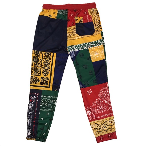 Men’s “Colorful Bandana” Track Pants. Size S, M, L, and XL. - Picture 2 of 6